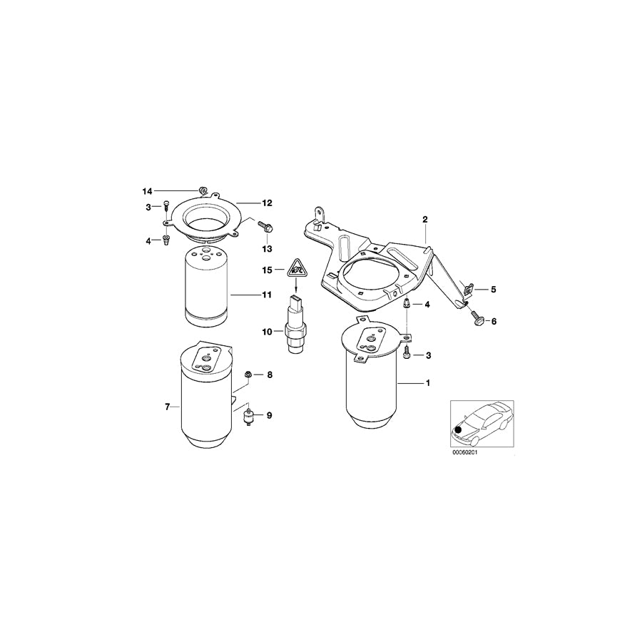 Genuine BMW 64538372989 E39 Dryer-Evaporator Pressure Hose Assy (Inc. 540i, 540iP & 528i) | Duco Car Parts UK Car Parts