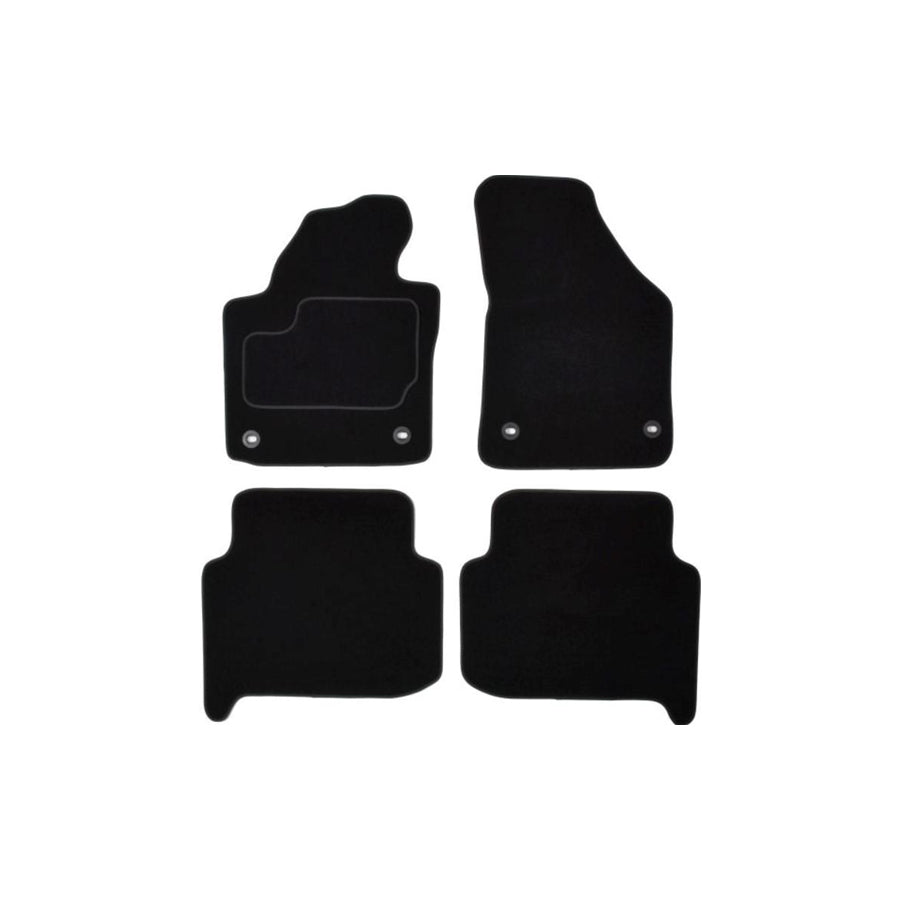 MAMMOOTH Tailored A041 VW385 PRM 01 Floor mat set for VW Touran I (1T1, 1T2) Textile, Front and Rear, Quantity: 4, Black