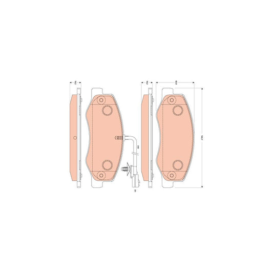 TRW Cotec Gdb1885 Brake Pad Set Incl Wear Warning Contact