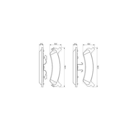 Bosch 0986424231 Brake Pad Set For Hyundai Sonata BP108