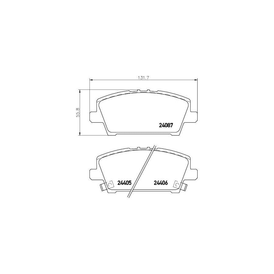 Hella 8DB 355 006 911 Brake Pad Set For Honda Civic Viii Hatchback Fn Fk With Acoustic Wear Warning
