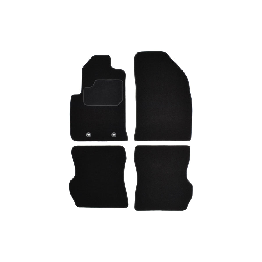 CUSTOPOL Tailored FOR95C Floor mat set for FORD Fusion Estate (JU2) Textile, Front and Rear, Quantity: 4, Black