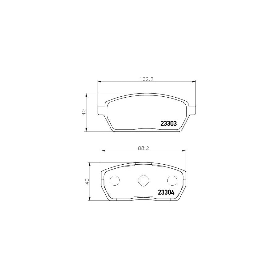 Hella 8DB 355 011 611 Brake Pad Set Not Prepared For Wear Indicator