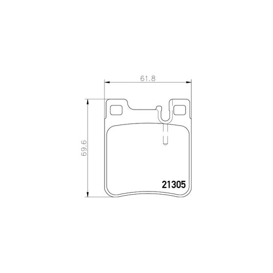 Hella 8DB 355 007 581 Brake Pad Set Prepared For Wear Indicator
