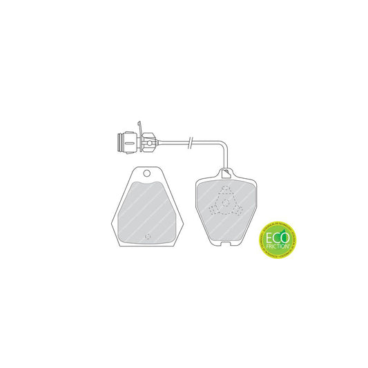 Ferodo Premier Eco Friction Fdb985 Brake Pad Set Incl Wear Warning Contact With Piston Clip Without Accessories