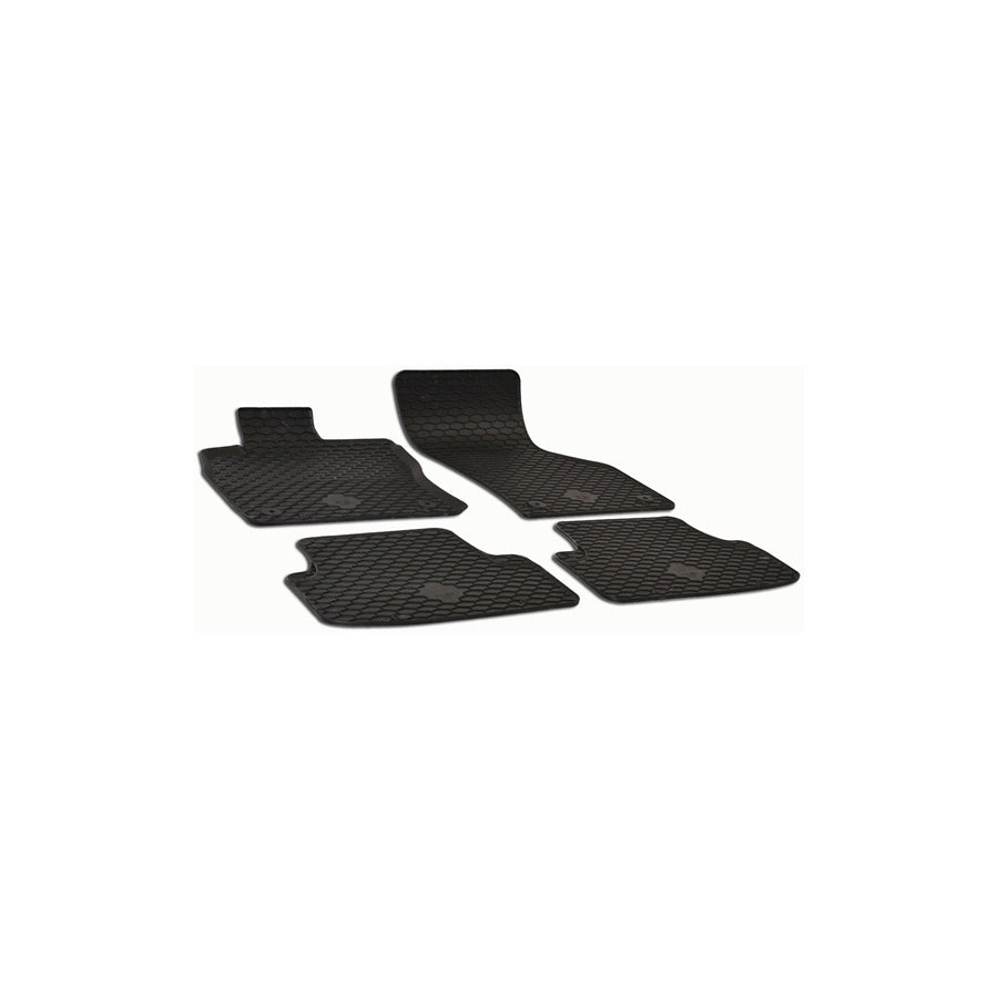 WALSER Tailored 50655 Floor mat set Elastomer, Front and Rear, Quantity: 4, Black
