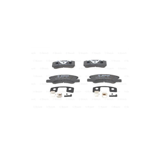 Bosch 0986494610 Brake Pad Set With Acoustic Wear Warning With Anti Squeak Plate With Mounting Manual With Piston Clip BP1045