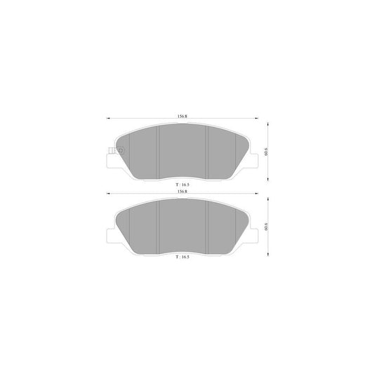 Bosch 0986Ab3081 Brake Pad Set With Acoustic Wear Warning BP3081N