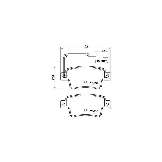 Hella 8DB 355 019 801 Brake Pad Set With Integrated Wear Warning Contact With Accessories
