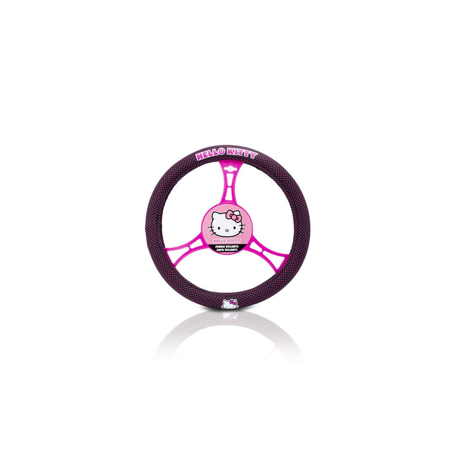 HELLO KITTY KIT3018 Steering wheel cover 360mm, 380mm, Light pink, Polyester