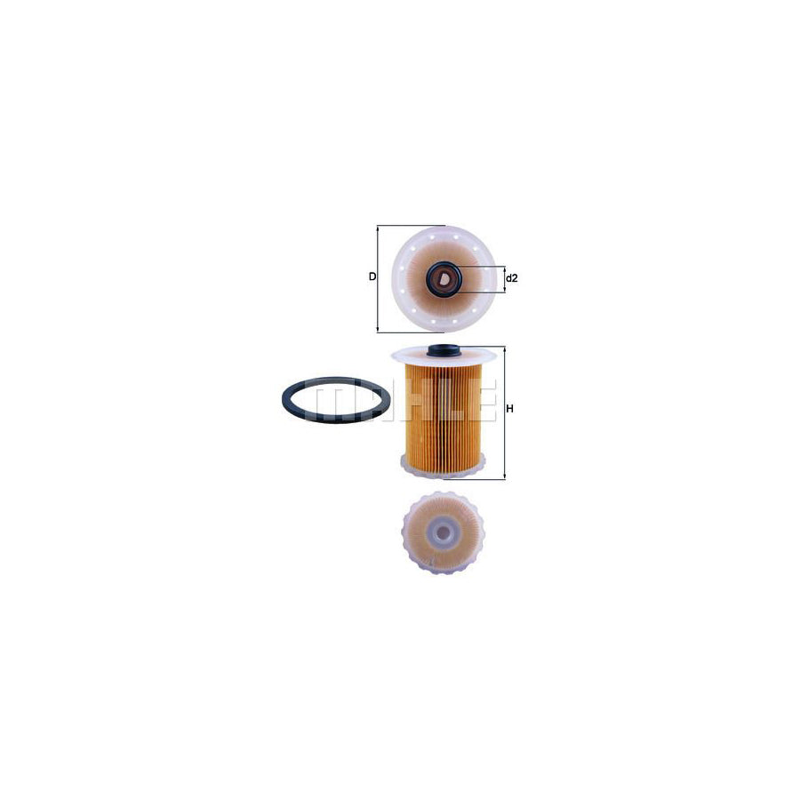MAHLE ORIGINAL KX 183D Fuel filter Filter Insert