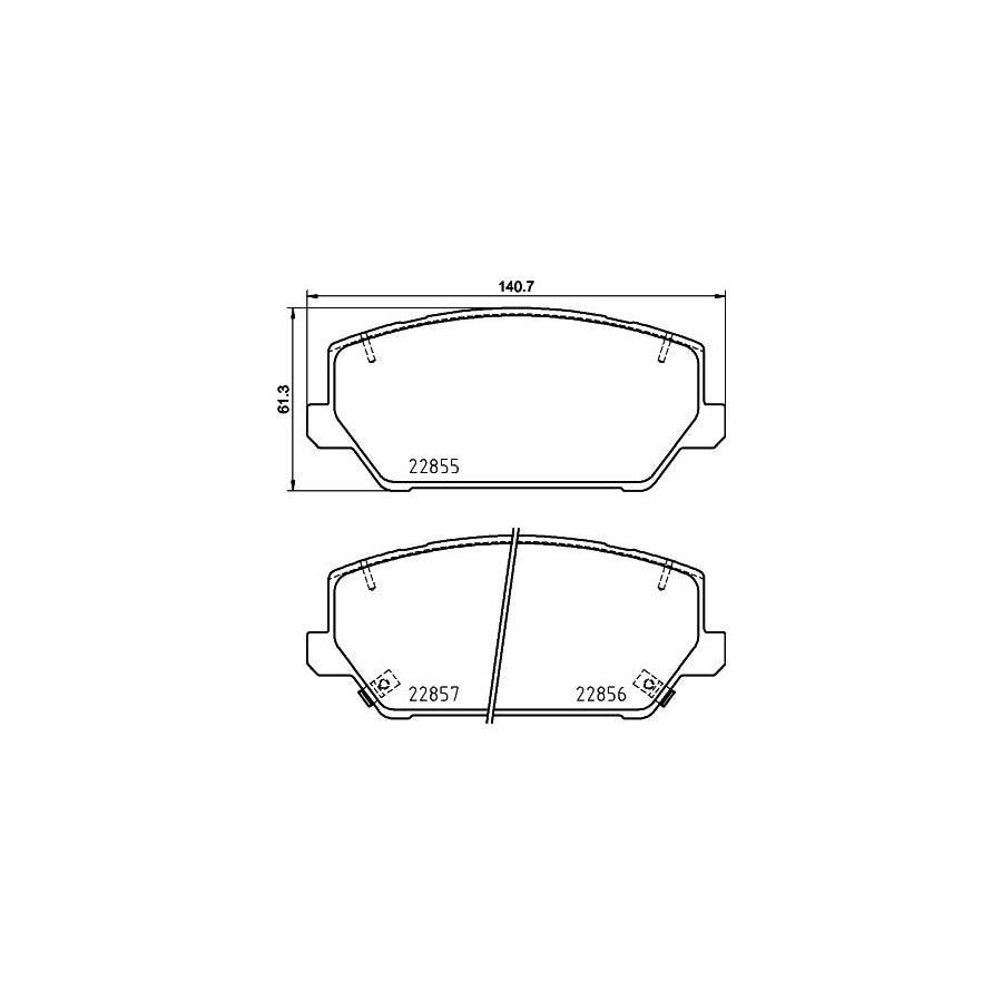 Hella 8DB 355 037 701 Brake Pad Set With Acoustic Wear Warning With Accessories