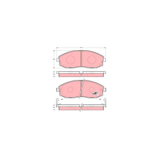 TRW Cotec Gdb3201 Brake Pad Set With Acoustic Wear Warning
