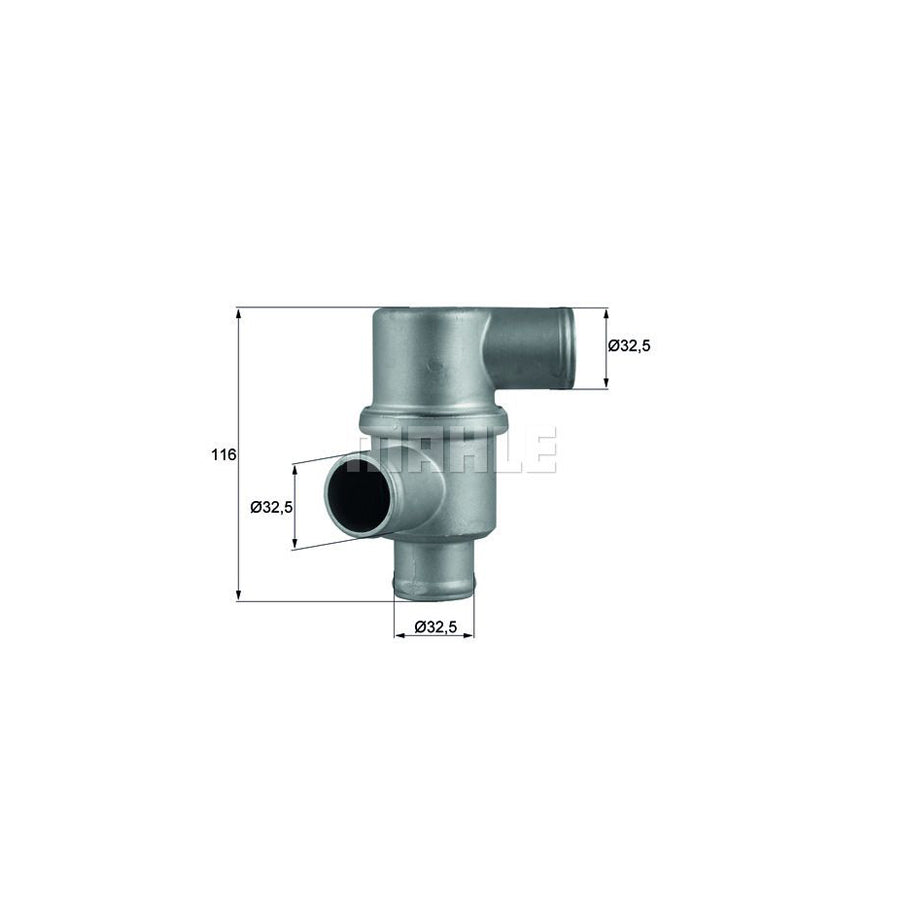 MAHLE ORIGINAL TH 37 80 Engine thermostat Opening Temperature: 80°C, without gasket / seal