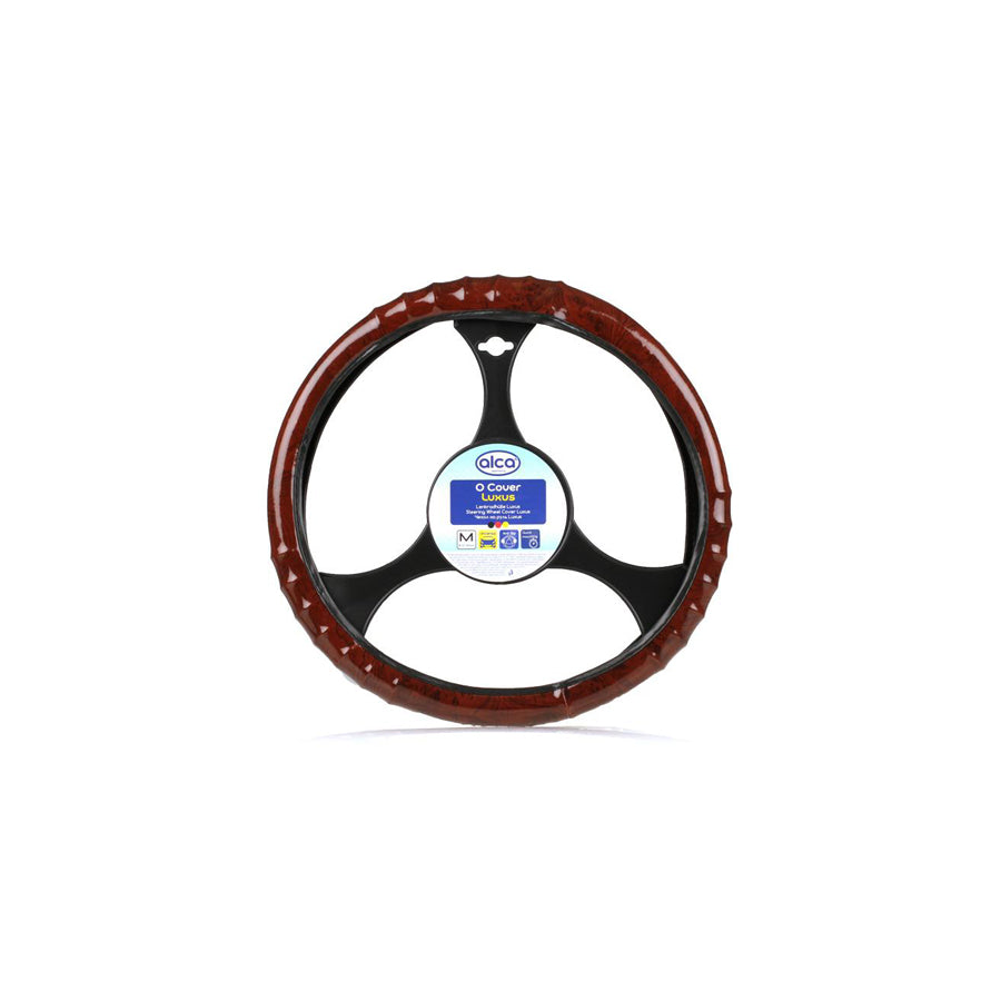 ALCA Luxus 594000 Steering wheel cover Black, ?: 37-39cm, PVC, wood effect