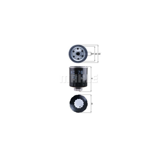 MAHLE ORIGINAL KC 76 Fuel filter Spin-on Filter