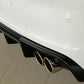 Rieger 00056813 Audi 8V S3 Rear Diffuser for Original Twin Tailpipe Left & Right -  Matte Black