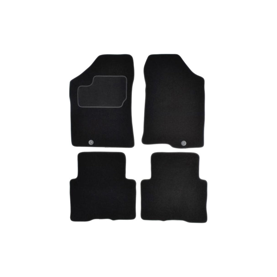 MAMMOOTH A041 KIA35 PRM 01 Floor mat set for KIA Carens III (UN) Textile, Front and Rear, Quantity: 4, Black