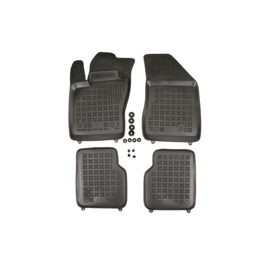 REZAW PLAST 203108 Floor mat set for JEEP Compass (MP, M6) Elastomer, Front and Rear, Black
