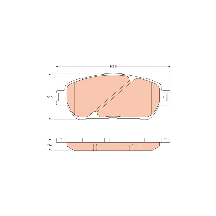 TRW Gdb3610 Brake Pad Set For Lexus Es Xv20 Xv30 Not Prepared For Wear Indicator