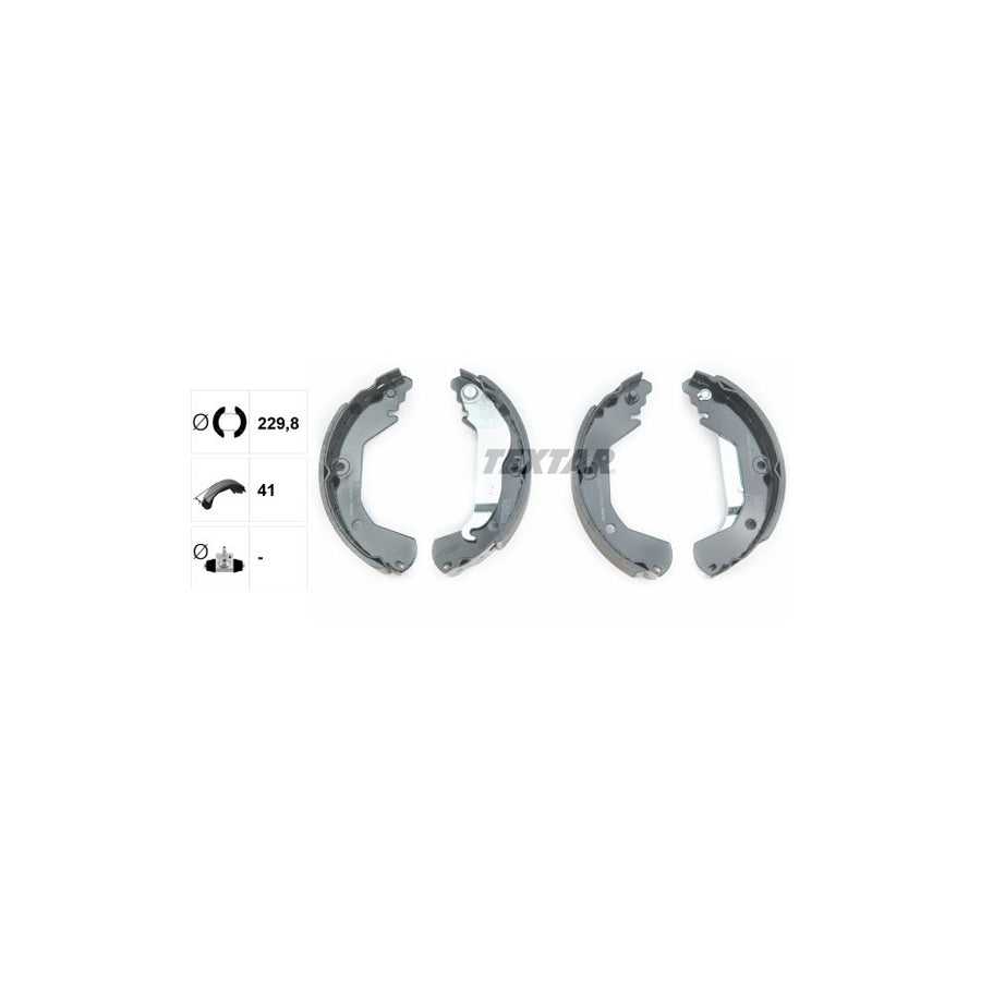 TEXTAR 91080200 Brake Shoe Set with handbrake lever