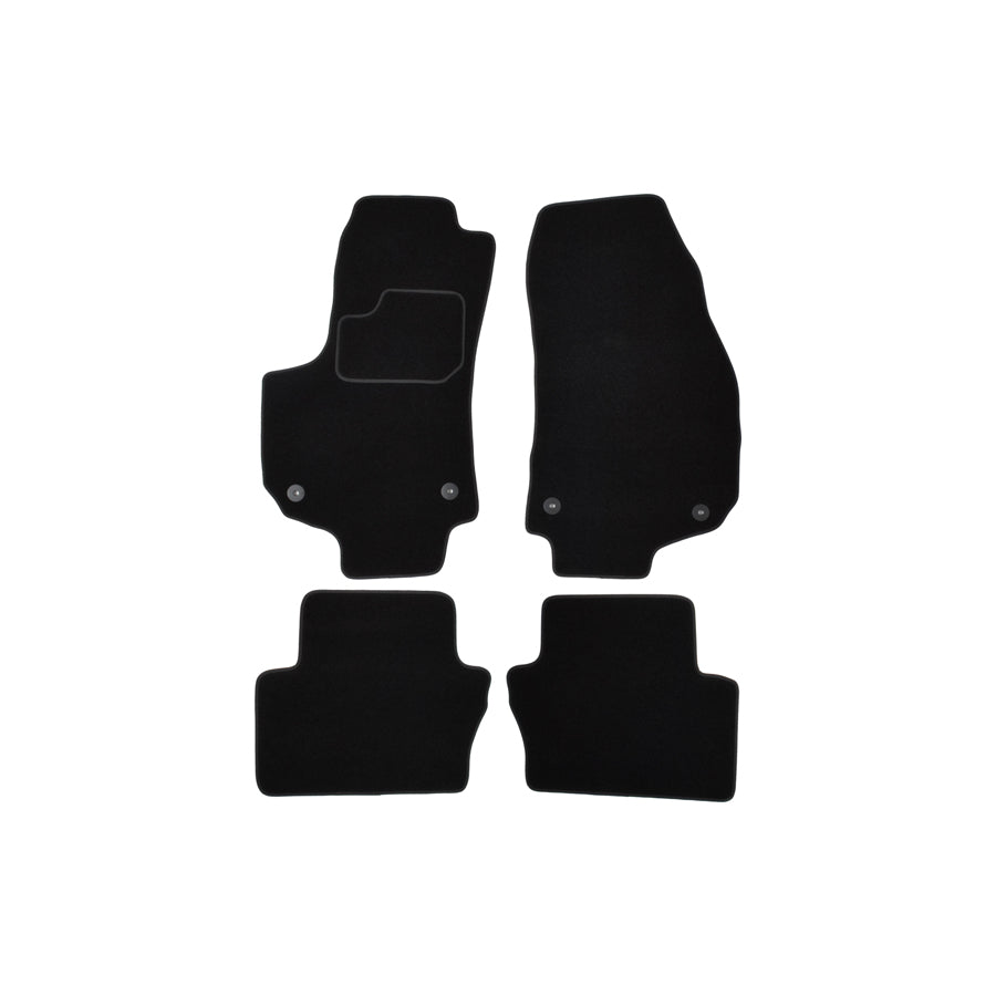 CUSTOPOL Tailored OPL335C Floor mat set for OPEL Zafira B (A05) Textile, Front and Rear, Quantity: 4, Black