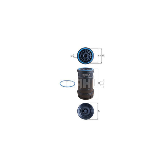 MAHLE ORIGINAL KC 699D Fuel filter Spin-on Filter