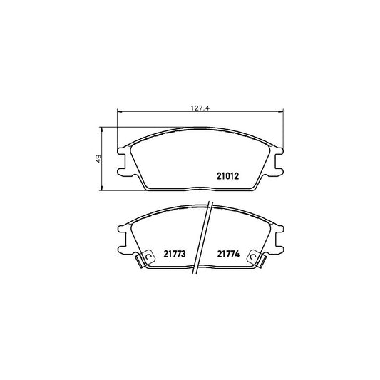 Hella 8DB 355 006 271 Brake Pad Set With Acoustic Wear Warning