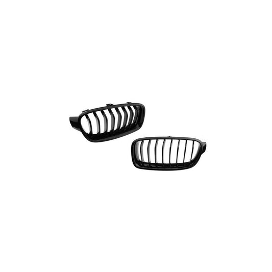 Genuine BMW F30 F31 M Performance High Gloss Black Kidney Grilles - Pair (Inc. 320i, 325d, 330e & 340i)