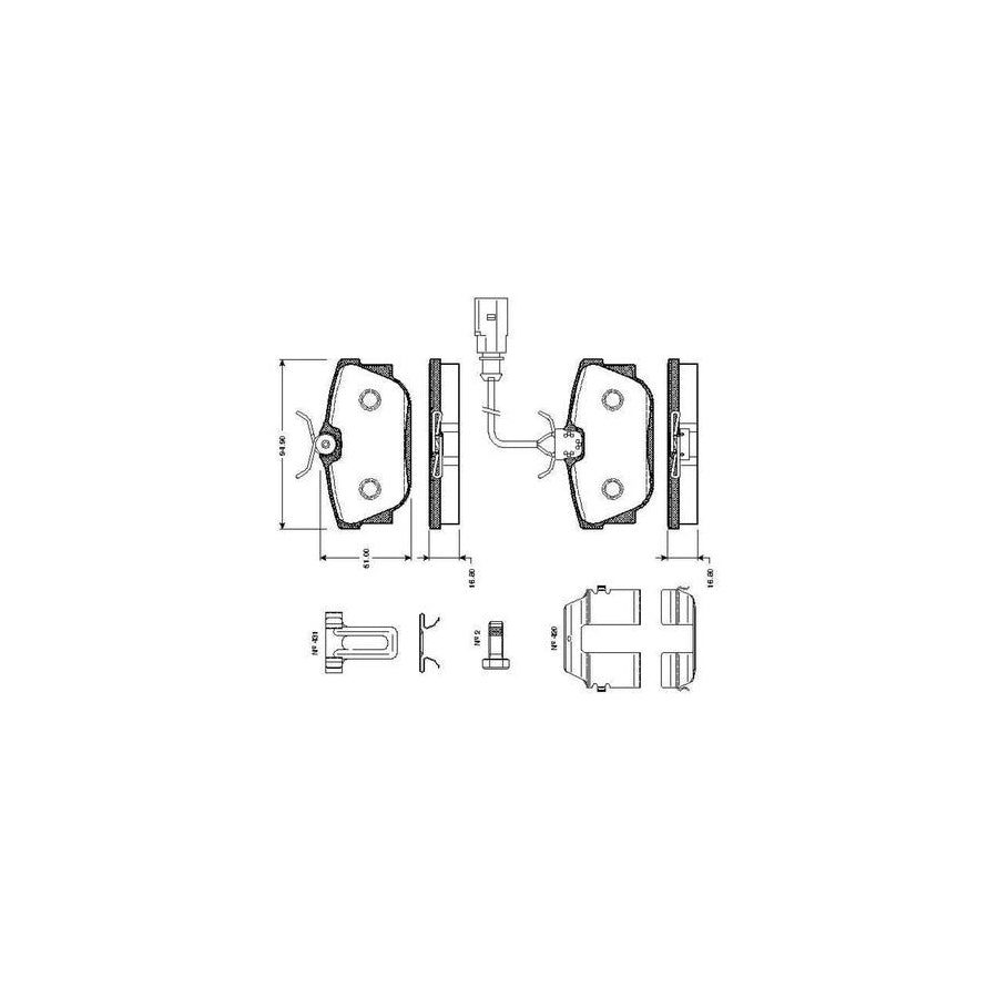 Bosch 0986Tb2376 Brake Pad Set Incl Wear Warning Contact With Bolts With Accessories
