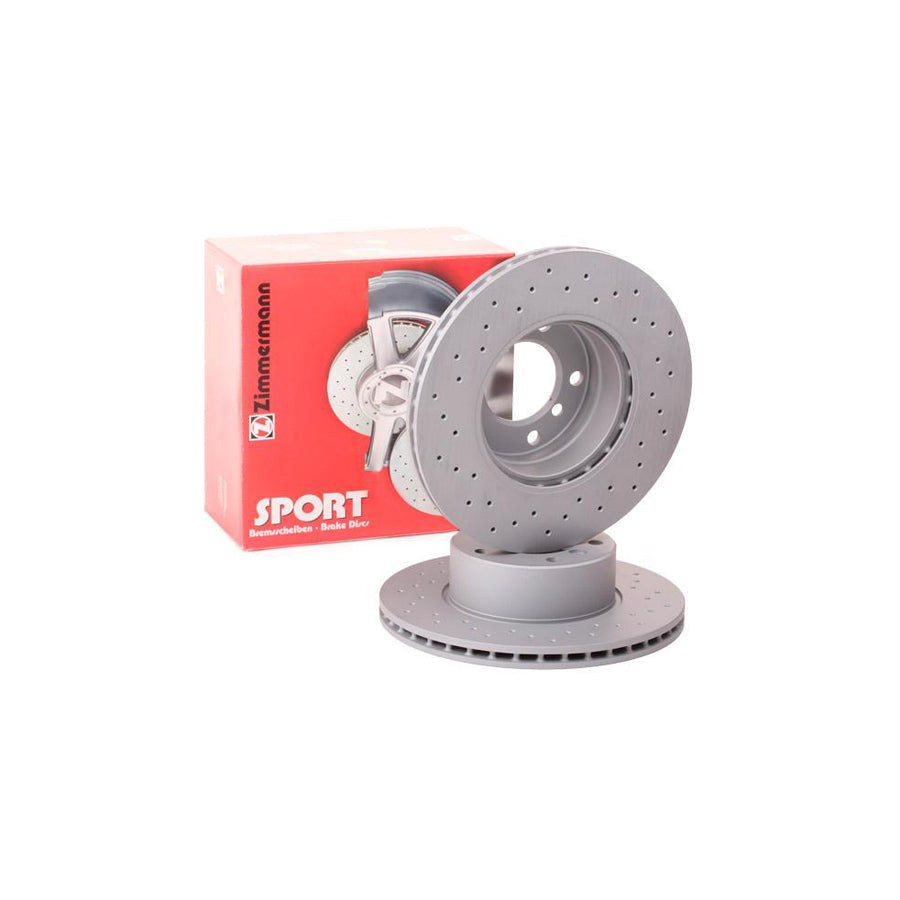 ZIMmERMANN SPORT COAT Z 150 1284 52 Brake Disc for BMW 5 Series Internally Vented Perforated Coated High carbon