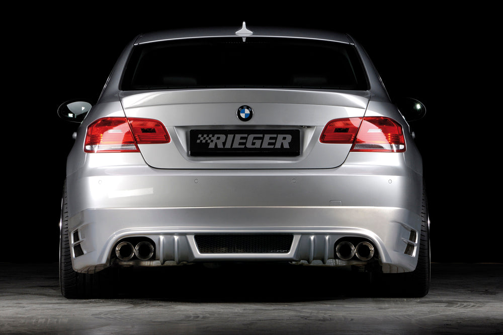 Rieger 00053438 BMW 3 Series E92 E93 Rear Diffuser for Twin Tailpipe Left & Right -  Matte Black