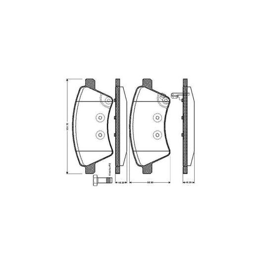 Bosch 0986Tb2936 Brake Pad Set Excl Wear Warning Contact With Bolts With Accessories