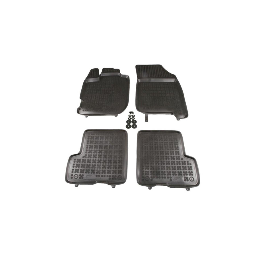 REZAW PLAST 203409 Floor mat set for DACIA Duster II Elastomer, Front and Rear, Black