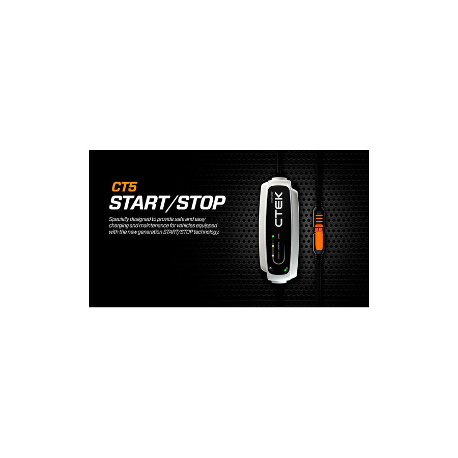 CTEK CT5, START/STOP 40-107 Battery Charger portable, trickle charger, 3.8A, 12V, 14-110Ah