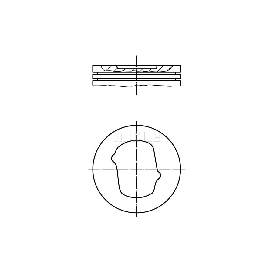MAHLE ORIGINAL 014 24 00 Piston 93,04 mm