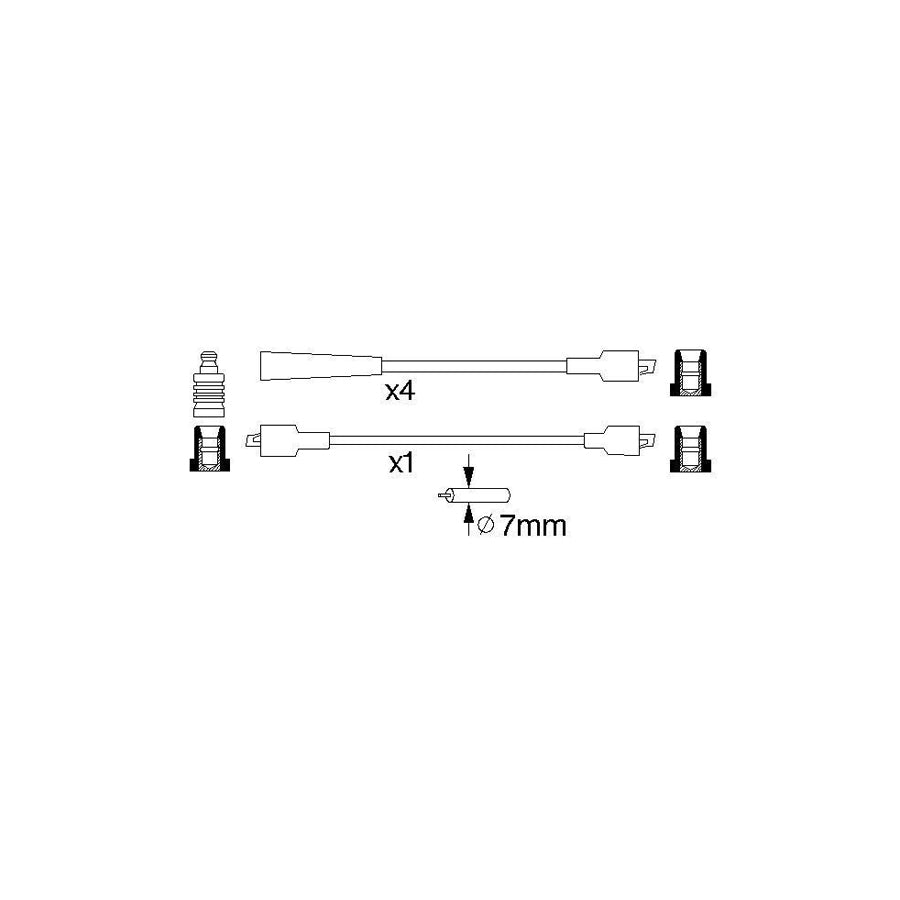 BOSCH 1 987 476 505 Brake Hose for FORD TRANSIT 280Mm