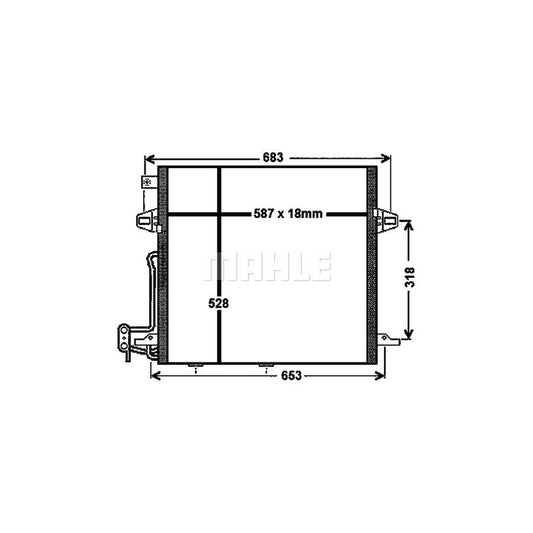 MAHLE ORIGINAL AC 756 000P Air conditioning condenser with dryer