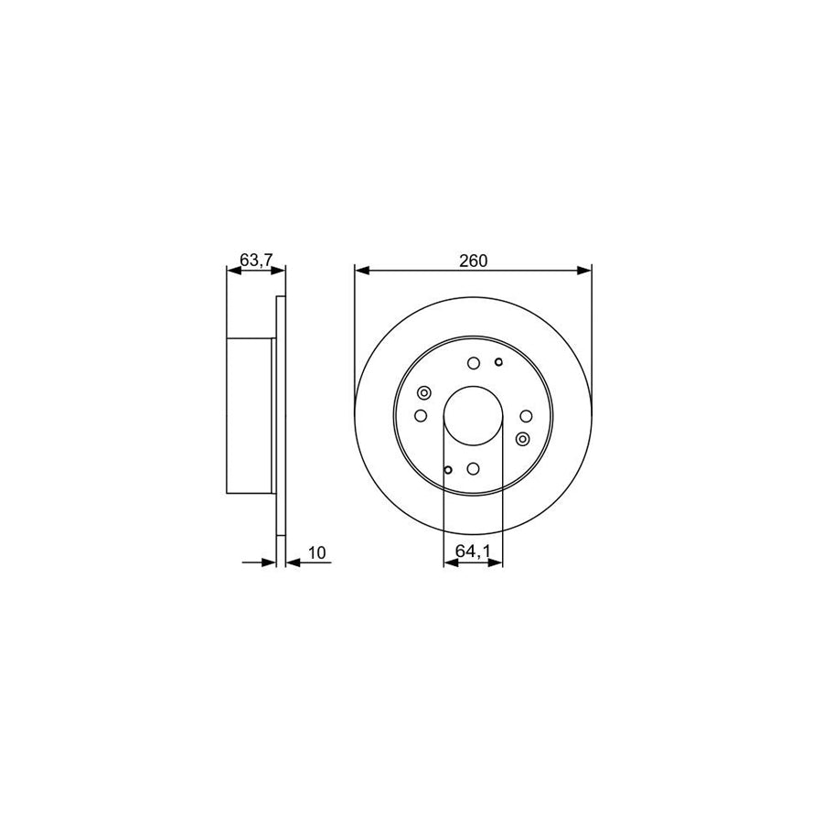 BOSCH 0 986 479 504 Brake Disc for HONDA ACCORD Solid Oiled with bolts screws