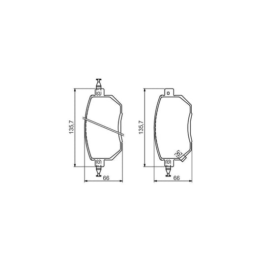 Bosch 0986494366 Brake Pad Set With Acoustic Wear Warning With Anti Squeak Plate With Mounting Manual BP1274
