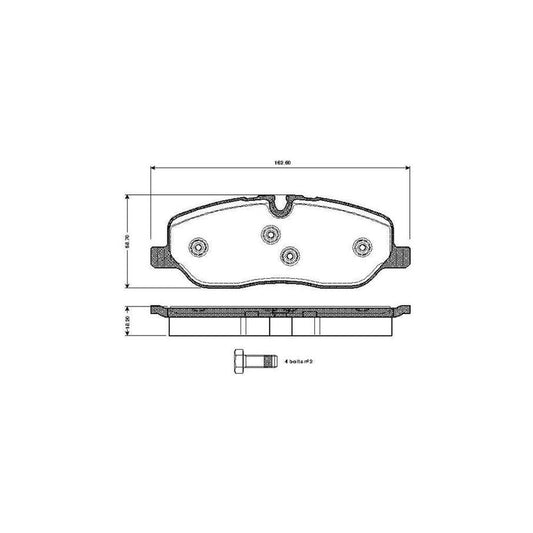 Bosch 0986Tb3022 Brake Pad Set Excl Wear Warning Contact With Bolts With Accessories