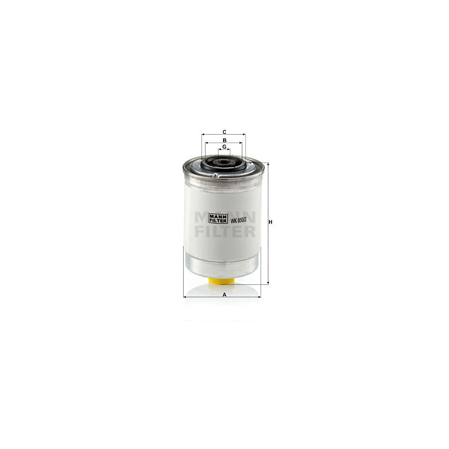 MANN-FILTER WK 850/2 Fuel filter Spin-on Filter