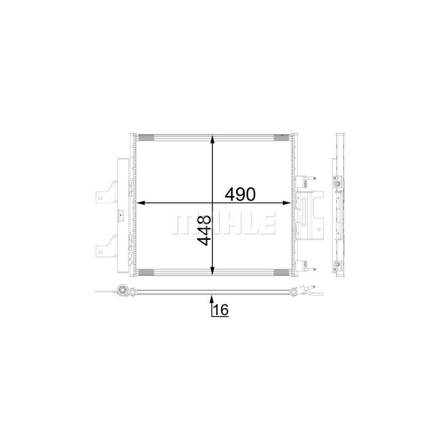 MAHLE ORIGINAL AC 26 000P Air conditioning condenser for JAGUAR XJ Saloon (X351) with dryer
