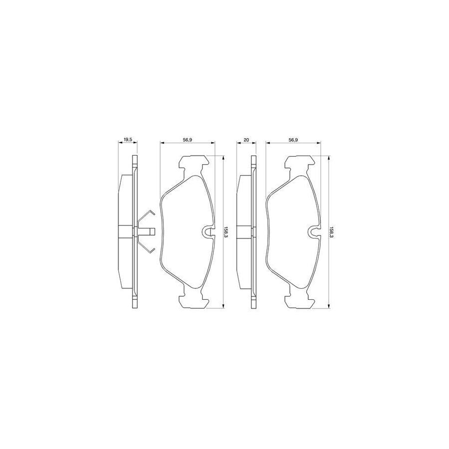 Bosch 0986467570 Brake Pad Set BP710