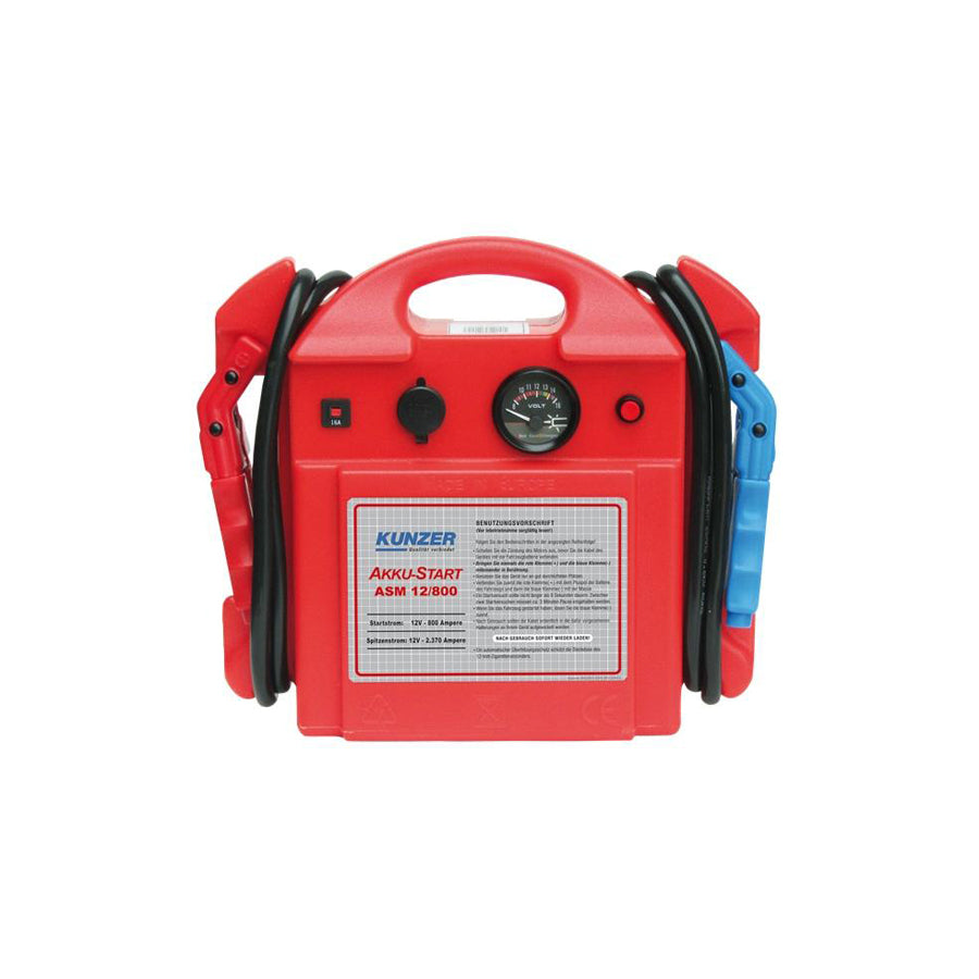 KUNZER ASM 12/800 Battery Charger with jump starter, 12V, 20Ah