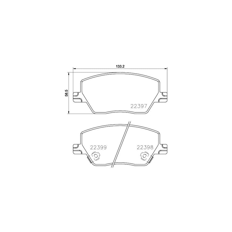 Hella 8DB 355 025 111 Brake Pad Set With Acoustic Wear Warning With Accessories