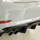 Rieger 00088157 Audi 8V A3 Rear Diffuser for Twin Tailpipe Left - Glossy Black