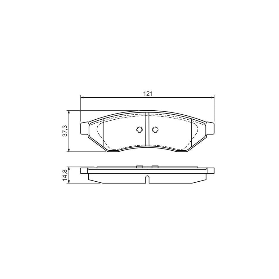 Bosch 0986494172 Brake Pad Set With Anti Squeak Plate With Mounting Manual BP1083