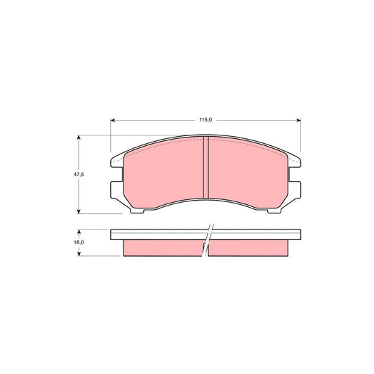 TRW Gdb731 Brake Pad Set Not Prepared For Wear Indicator