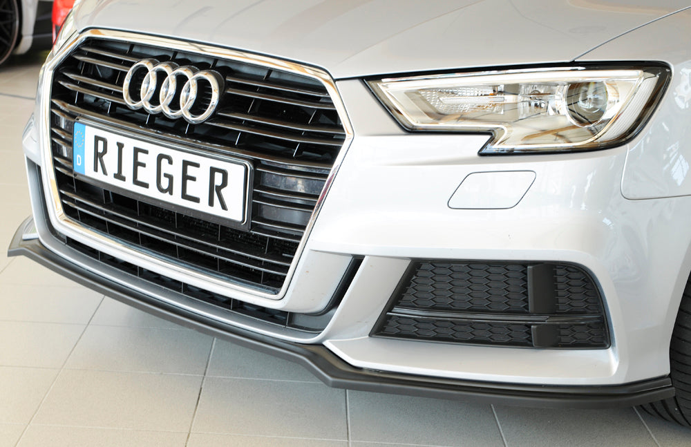 Rieger 00056812 Audi 8V Front Splitter (A3 & S3) -  Matte Black